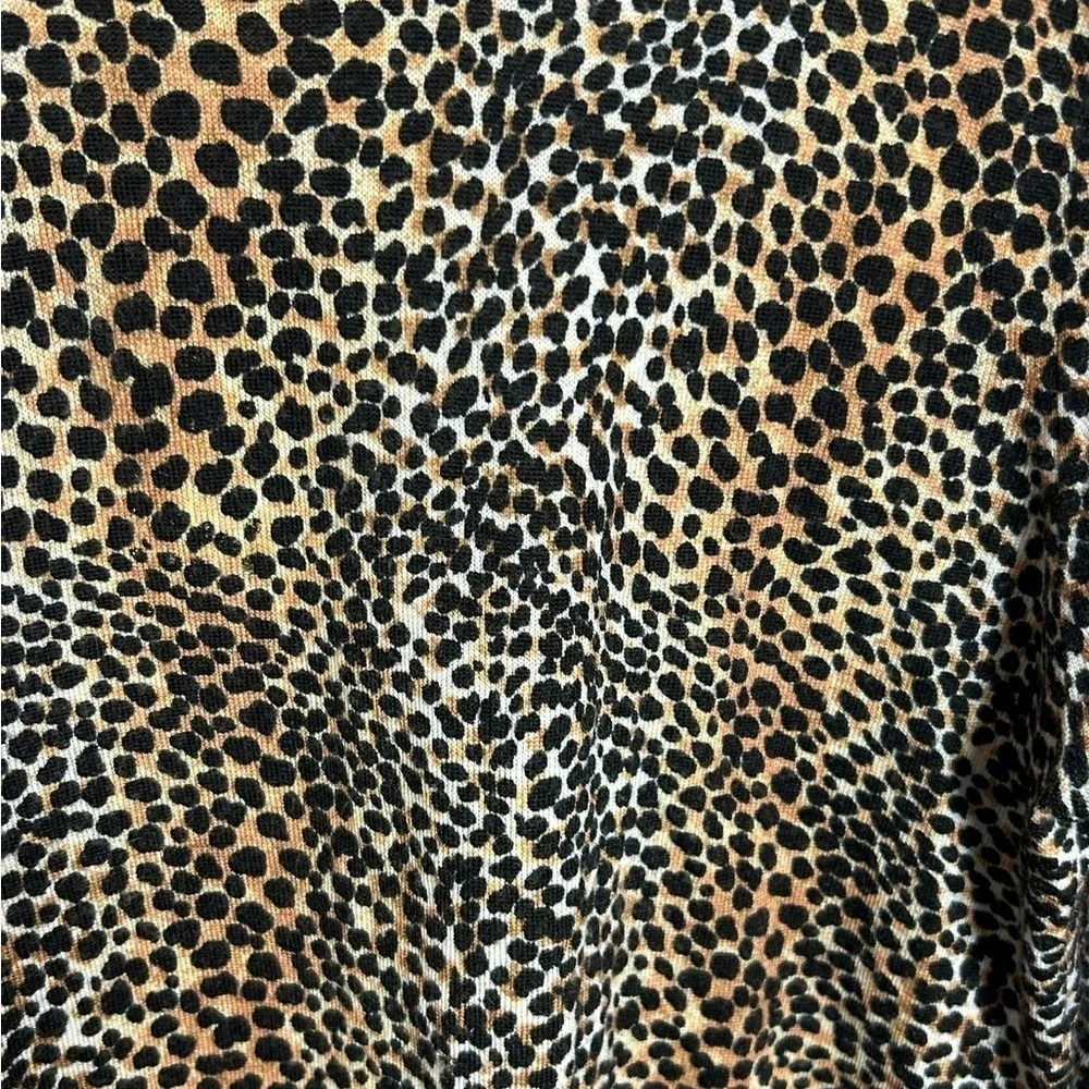 Equipment Femme Sweater Leopard Cheetah Animal Print 100% Wool Women's Size S